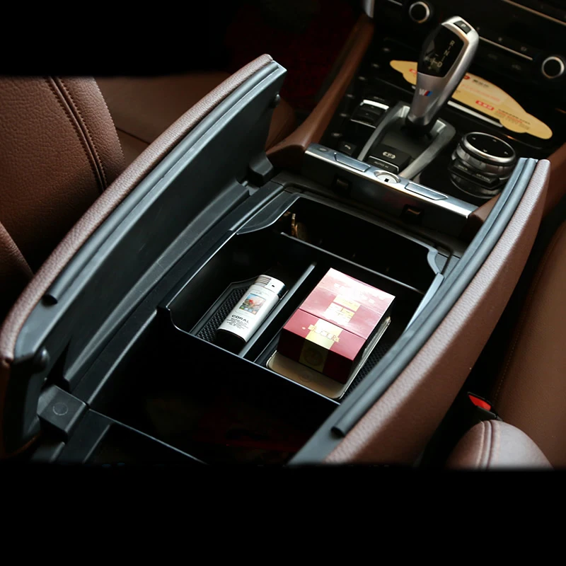 

Interior central control armrest, storage box, BMW X3 X4 X5 X6 F25 F26 F15 F16 E70 E71 tray cover, accessories