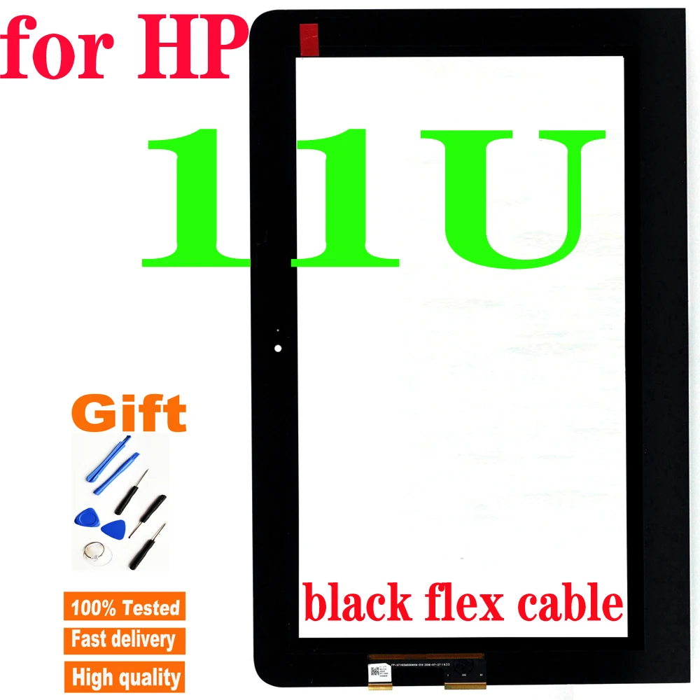 

Сенсорный экран 11,6 дюйма для HP Pavilion X360 11U 11-U 11-U054TU 11-ab, цифровой преобразователь, черный гибкий кабель для HP 11U Touch с рамкой