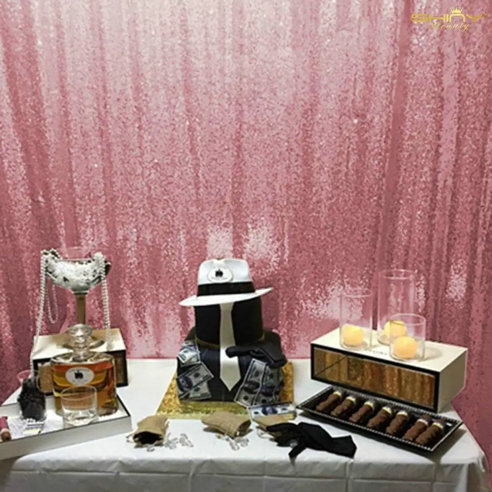 Shinybeauty Sequin Backdrop Rose Pink Party Wall Decoration Wedding Background Curtain-M190730 | Дом и сад