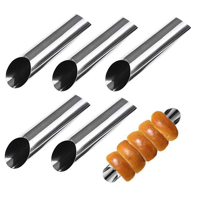 

1/3/6PCS Cream Horn Molds Stainless Steel Cannoli Tubes Pastry Cream Horn Mold Dessert Waffle Cone Pastry Roll Horn Croissant
