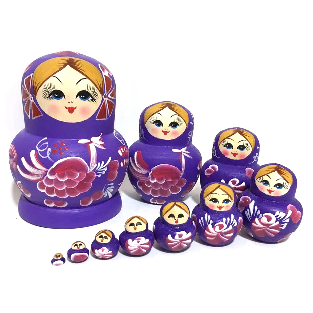 5/10 слойная Русская кукла мультяшная девочка деревянная игрушка бабушка русское