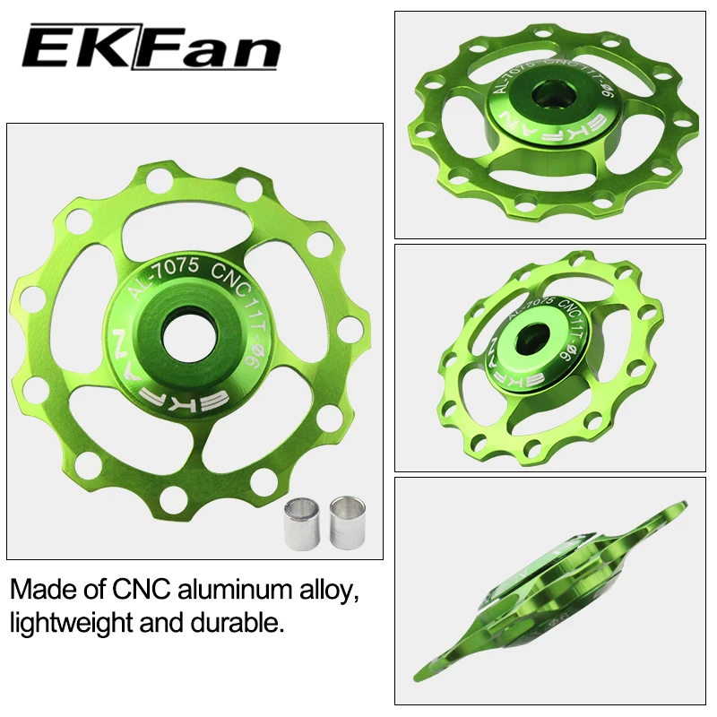 EKFan 11T Алюминиевый сплав MTB велосипедный задний переключатель шкив для катания на