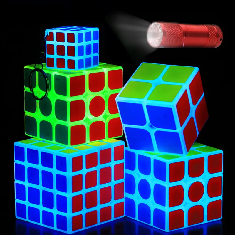 

Zcube флуоресцентный 3x3 магический куб фосфоресцирующий 2x2 4x4 5x 5 скоростных кубиков наборы Z-Cube головоломка кубик светящийся кубик волшебные и...