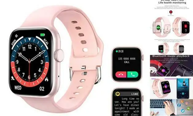 

Smart Watch, 1.72 in HD Full Touch Screen Smartwatch Pink Fitness Tracker