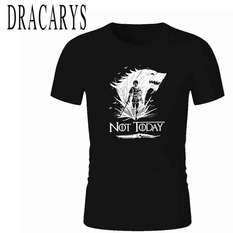 DRACARYS Not today 2019 Мужская брендовая Футболка с принтом Игра престолов футболка