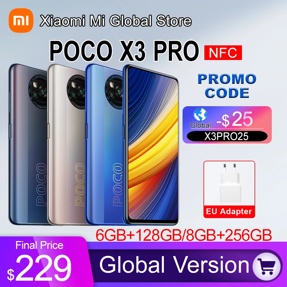 Tel&eacute;fono Inteligente POCO X3 Pro versi&oacute;n Global, Smartphone de 6GB y 128GB / 8GB y 256GB, Snapdragon 860 FHD + pantalla DotDisplay de 120Hz, disponible-0