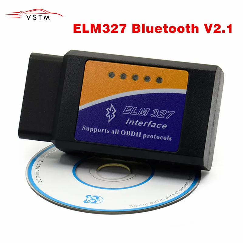 Автомобильный диагностический сканер ELM327 OBD2 V2.1 Bluetooth беспроводной Elm 327