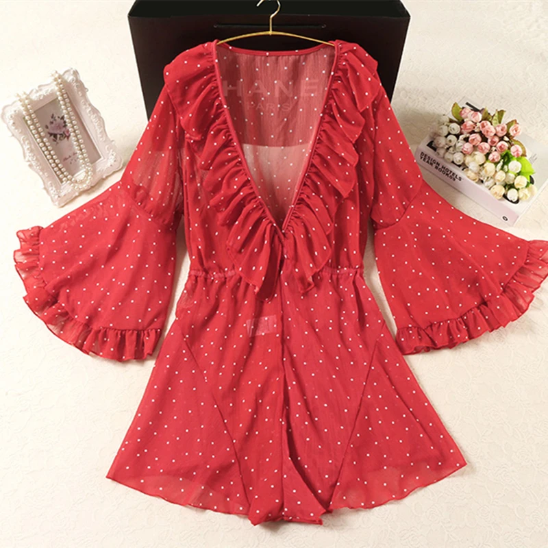 Push up swimsuit woman red printing tankini Set Women Swimwear 3 Piece Suits Print Bathing Suit Beach Wear Swim plus size | Женская