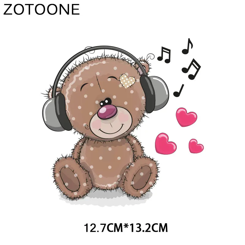 1550 ZOTOONE милые животные обезьяна медведь Железные на патч передачи для одежды футболки приложения DIY теплопередачи аппликации стикер E - Цвет: 1550
