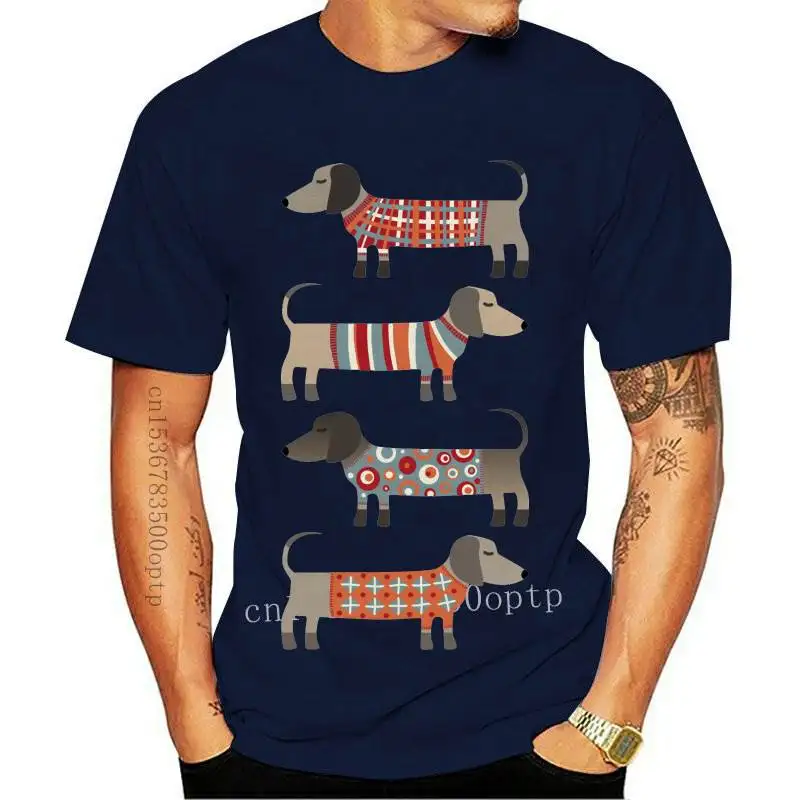 

Summer Funny Hot Dog Dachshund T Shirt Women Too Long Wiener Lover Dog Printed T shirts Soft Cotton t shirt Women White Tops