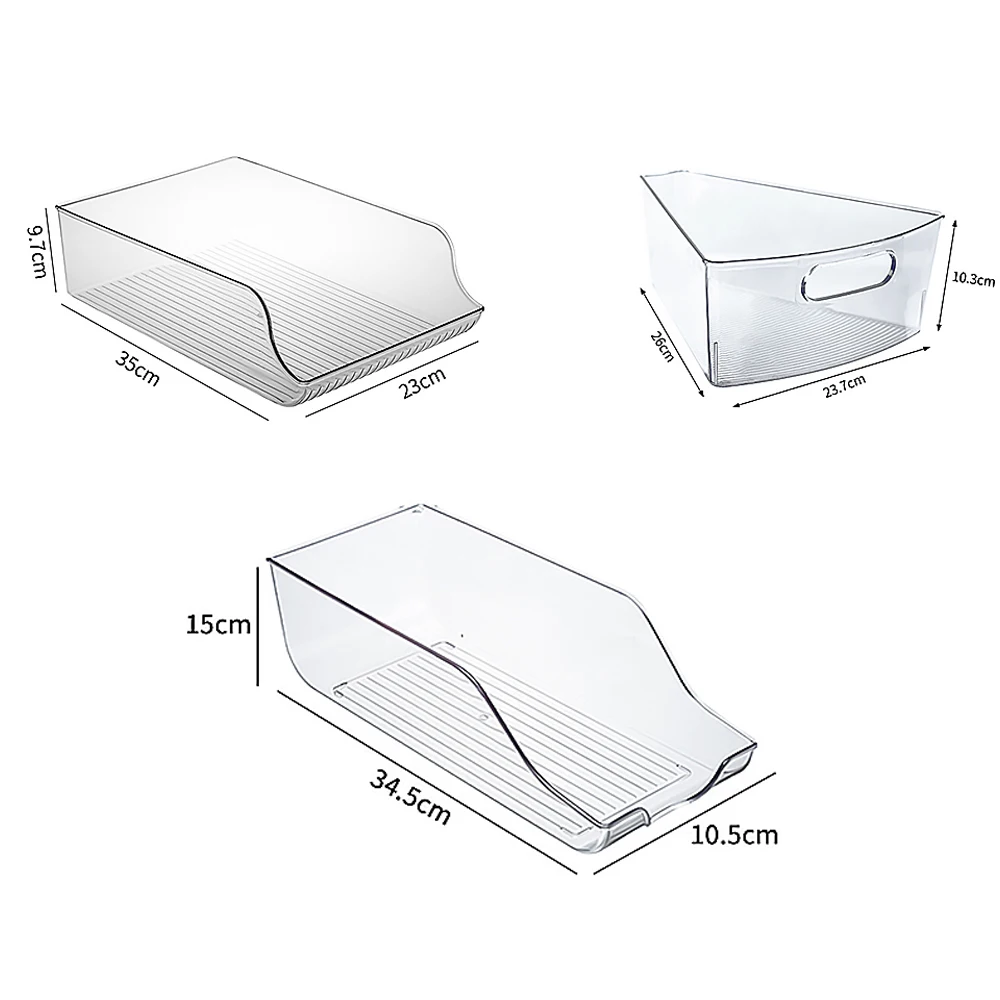 

Transparent Refrigerator Organizer,Bin Storage Box Compartment Refrigerator Drawer Fridge Storage Bin Containers Pantry Freezer
