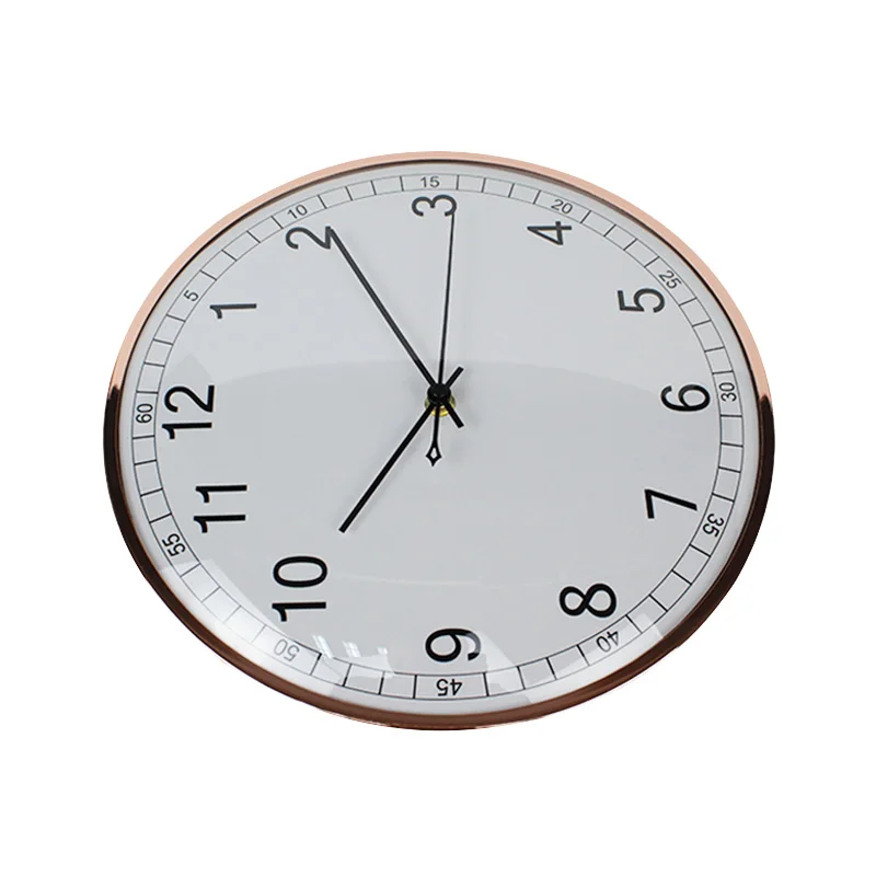 

MAX HOME Nordic Wall Clock 12 Inch Silent Metal Round Clock Home Decoration Wall Clock Rose Gold Diameter 30CM