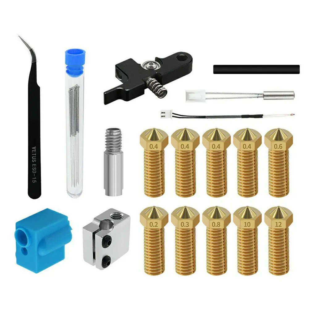 

Titan Aero Extruder for Sidewinder X1 Genius Volcano Nozzle Silicone Sleeve Throat Handle Thermistor Heating pipe Heat Block Kit