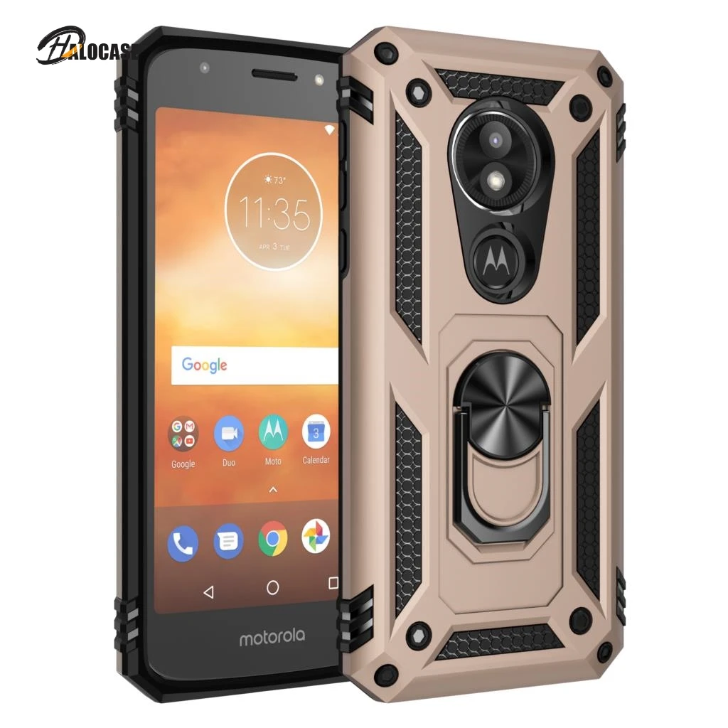

Shockproof Armor Bumper phone Case For MOTO G6 G7 E6 P40 Z4 E5 One Zoom Play Pro Plus Power Play Ring Stand Holder Back Cover