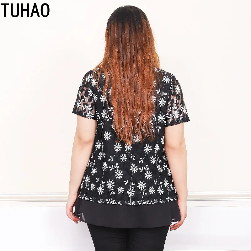 Блузка женская с кружевом 10XL 8xl 6XL 4XL|Блузки| |