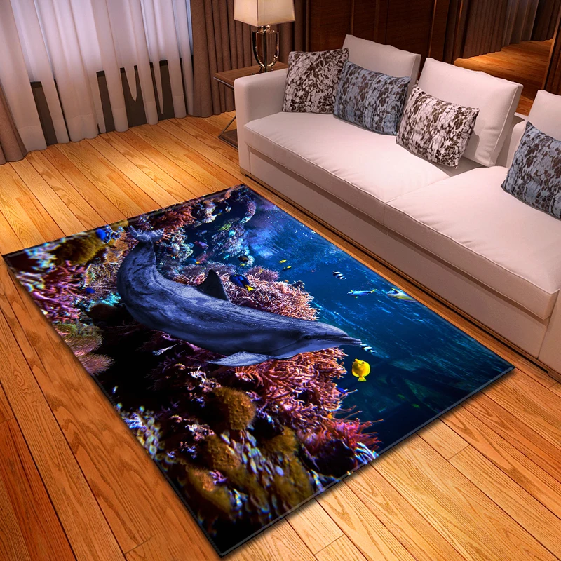 3D Океанский мир ковры детская комната коврик прикроватная зона для детской игры