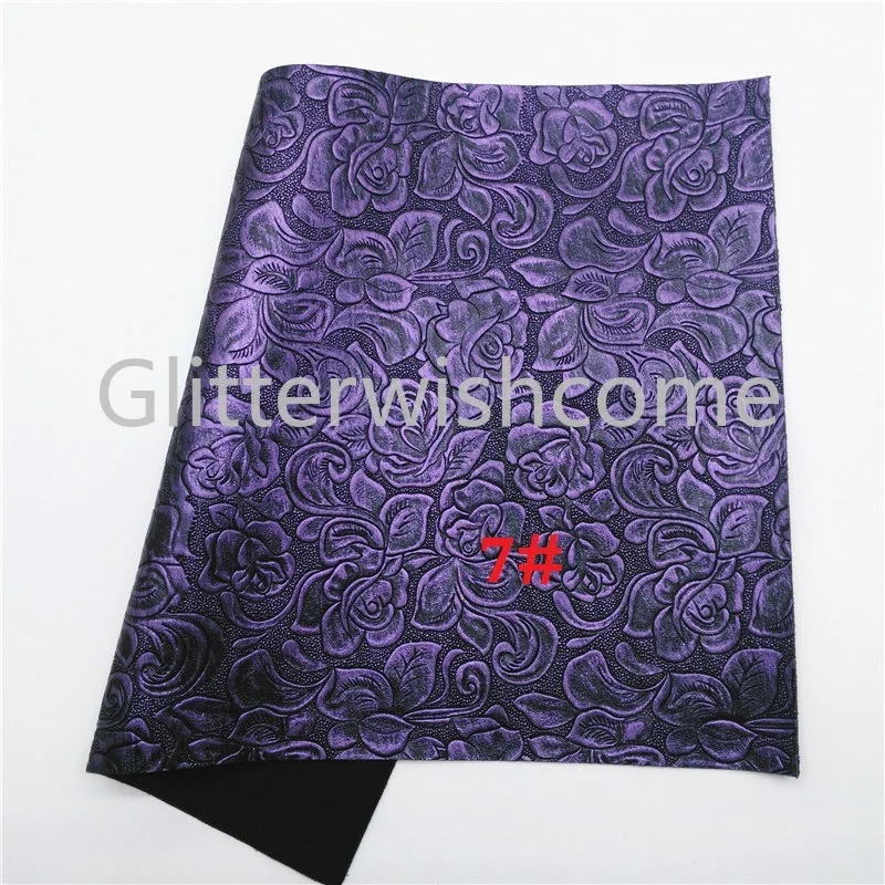 Glitterwishcome 21X29 см A4 размер винил для бантов цветы искусственная кожа, Vintge синтетическая искусственная кожа листы для бантов, GM598A