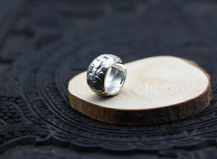 

S925 Sterling Silver Men's Ring personalized fashion classic retro jewelry lovely simple dog shape send love gift 18 years hot