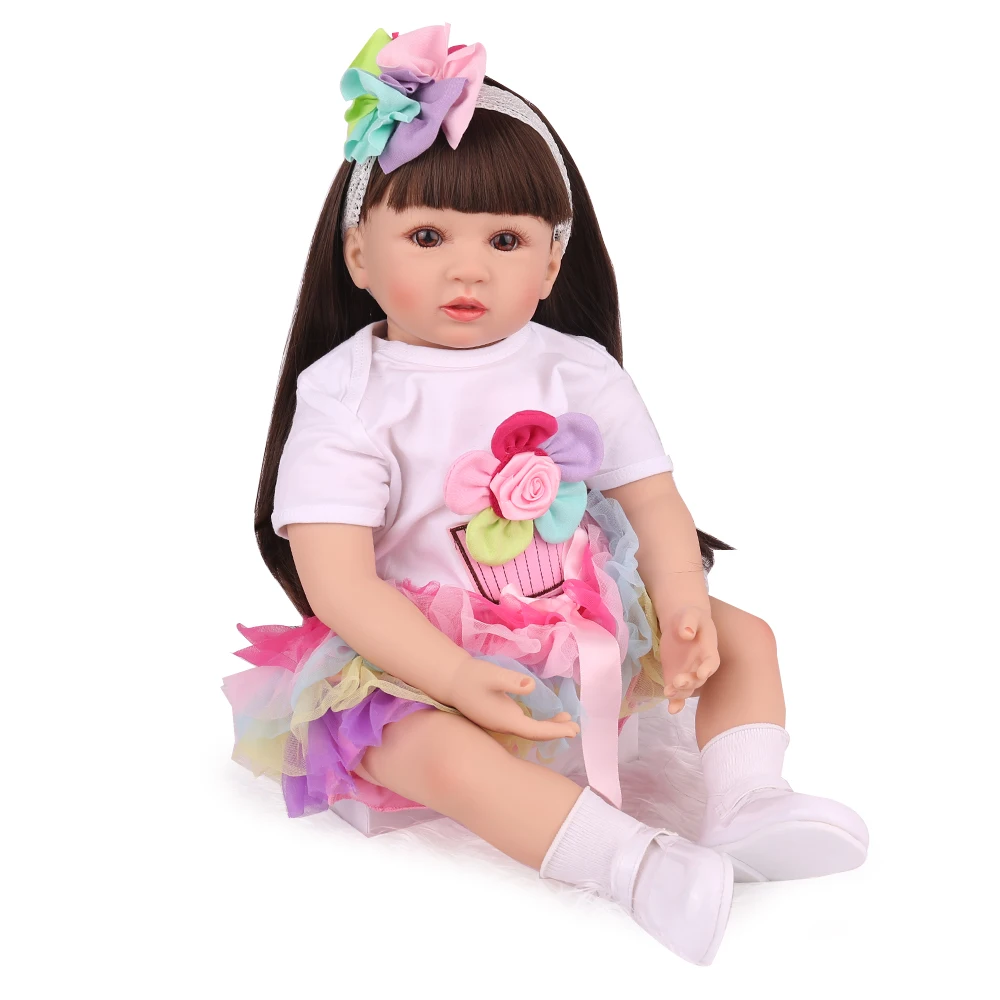 

60CM Silicone Reborn Super Baby Lifelike Toddler Baby Bonecas Kid Doll Bebes Reborn Brinquedos Reborn Toys For Kids Gifts l o.l