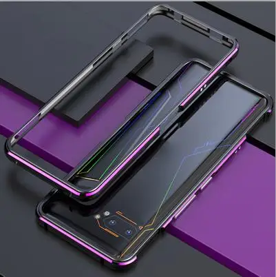 Black Purple Металлический корпус для ASUS ROG 2 ROG2, металлический каркас для телефона, edge, чехол, чехол ZS660KL, чехол для ASUS ROGPhone2 ZS660KL - Цвет: Black Purple