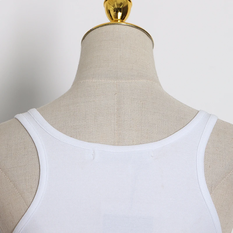 

GALCAUR Korean Slim Women's Vest O Neck Tank Sleeveless Irregular Hem Summer Vests Female Casual Fashion Clothes 2020 New