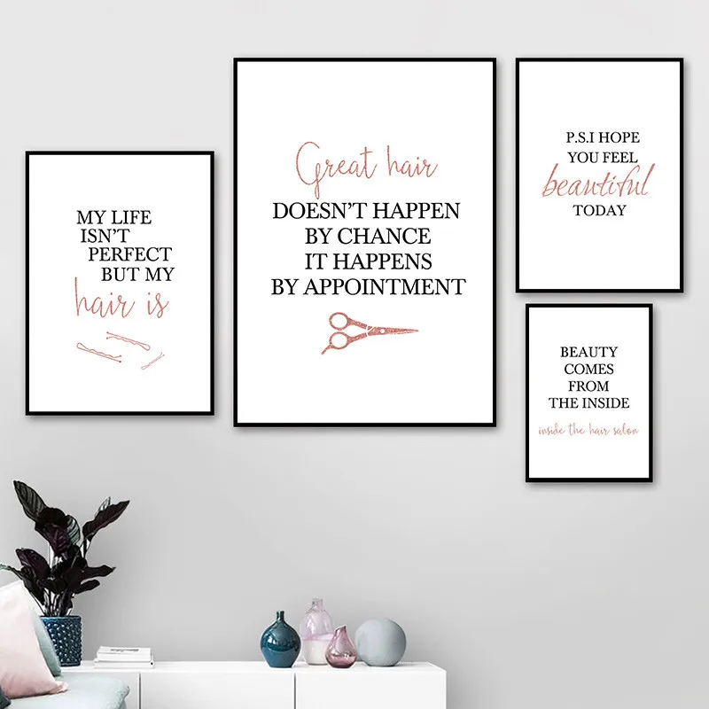 Постер для парикмахерской настенное искусство холст картина цитаты настенные