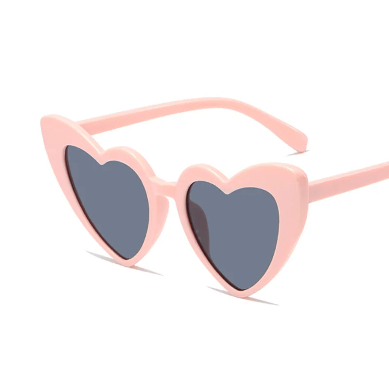 Fashion Heart Women Sunglasses Personality Big Frame Glitter Pink Sun Shades Glasses 2021 Luxury Brand Eyeglasses UV400 Eyewear images - 6