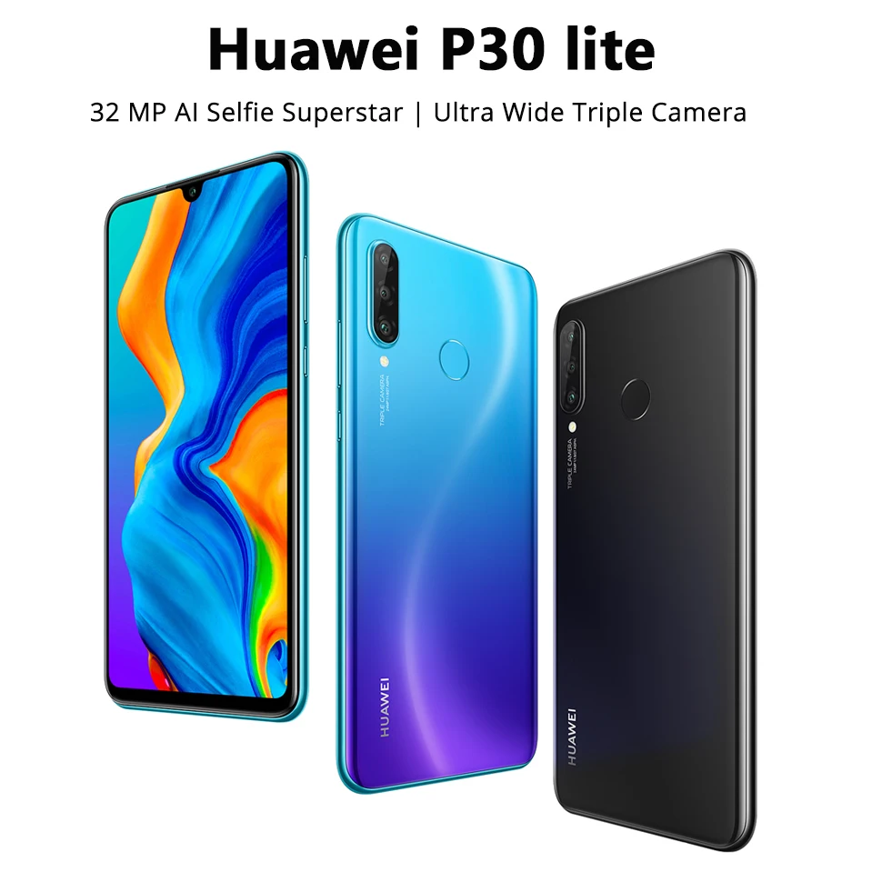 Global Version HUAWEI P30 Lite 4GB 128GB Smartphone Kirin710 Octa Core 6.15&quot FHD Display 32MP Front Camera 3340mAh Battery|Смартфоны| |