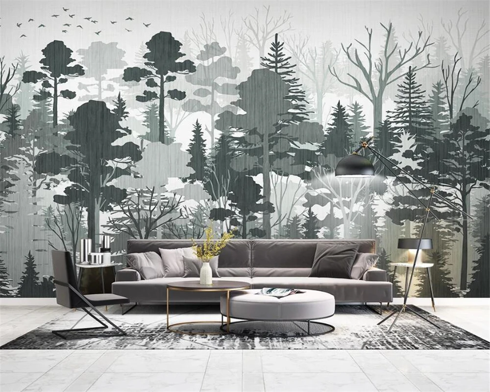 

Beibehang Custom 3d wallpaper murals Modern forest junglephoto wallpaper papel de parede wall paper home decor 3d wallpaper