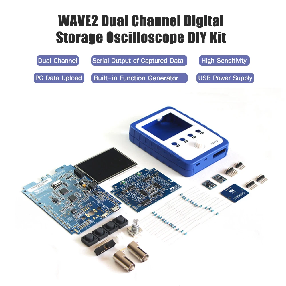 

Карманный цифровой осциллограф WAVE2 2,4 дюйма с сенсорным экраном