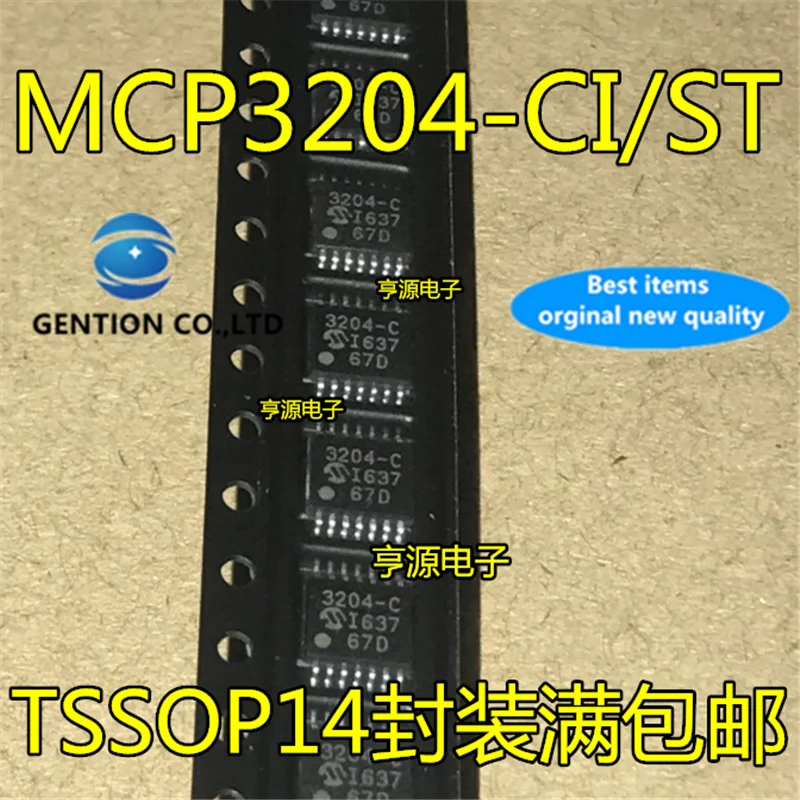 

10Pcs MCP3204-CI/ST TSSOP14 MCP3204T-CI-/ST Silkscreen 3204-C in stock 100% new and original
