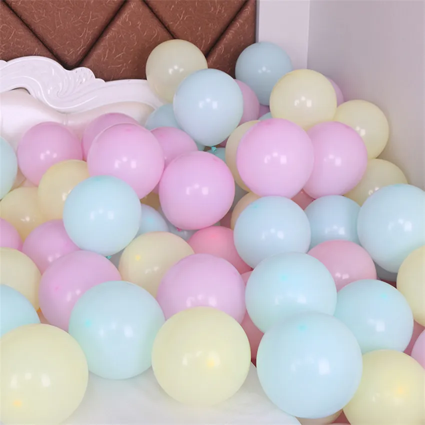 100pcs Thicken 10 inch Macaron Latex Helium Balloons Candy Color Balls Wedding Baby Bridal Shower Party Event Birthday Decor | Дом и сад