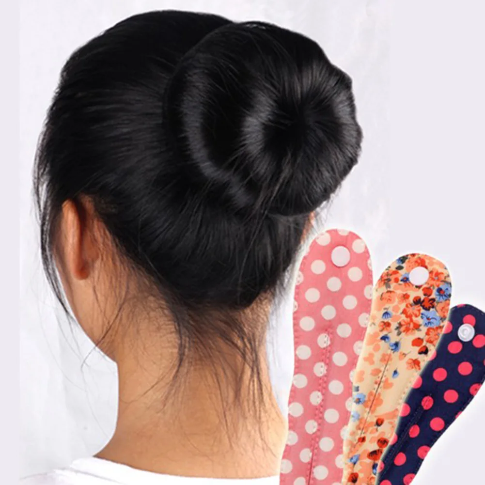 

Hot Sold Fashion Korean Polka Dot Floral Curler Roller Donut Bun Maker Twist Hair Tool hair rope Hair Stick Sponge Hair Styling