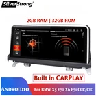 Автомагнитола SilverStrong, мультимедийный проигрыватель на Android 10,0 для BMW X5 E70 X6 E71 2007-2013, GPS, стерео, 2 DIN, DVD-экран