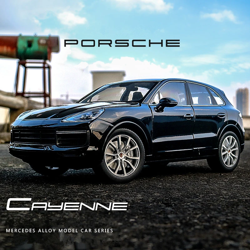 Модель автомобиля из сплава в масштабе 1:24 Porsche Macan Cayenne Turbo SUV имитация литых