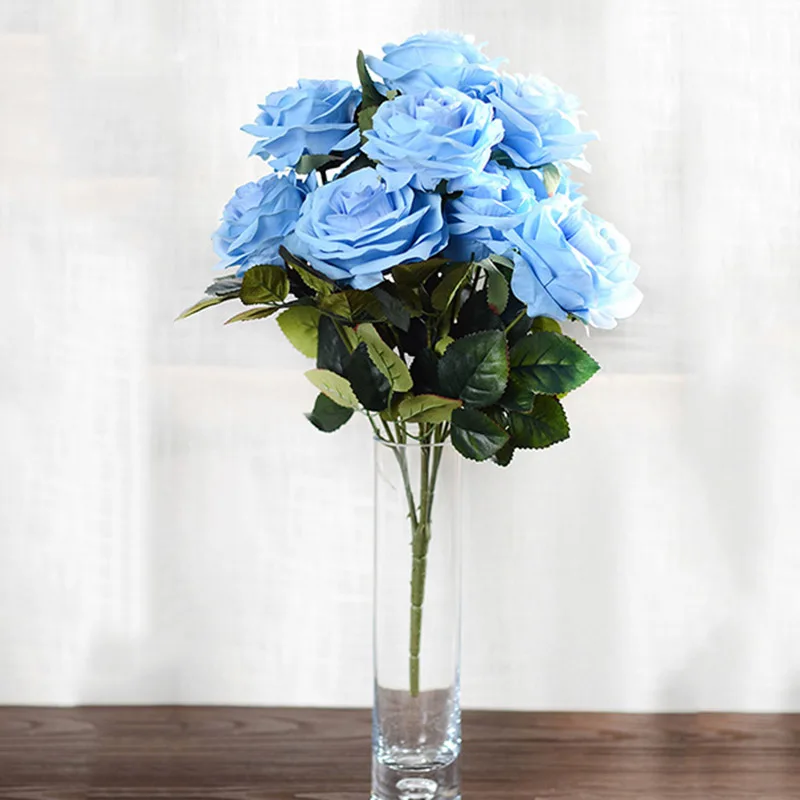 10 Heads Rose High Simulation Silk Flowers Wedding Home Supplies Decoration | Дом и сад