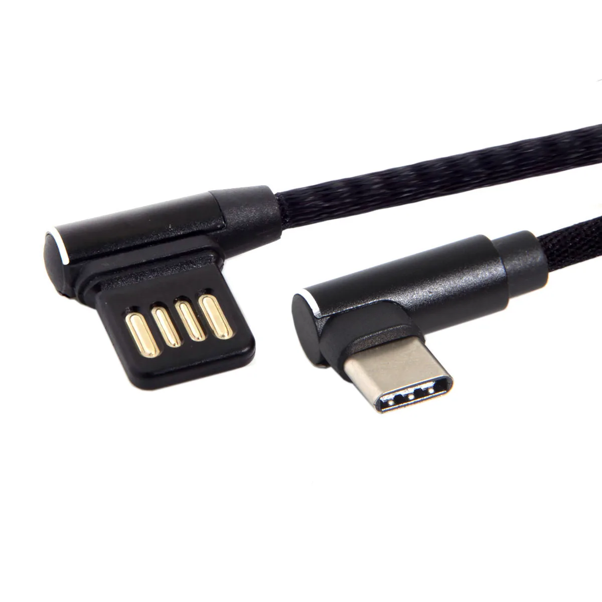 Кабель USB USB-C 3 1 Type-C/USB 2 0 Угловой 90 градусов с чехлом для планшета и телефона 15 см |