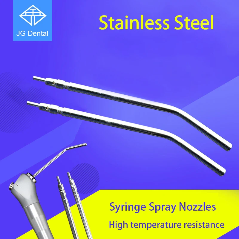 

100 pcs 3 Way Dental Air Water Syringe Spray Nozzles Tips Tube Stainless Steel Syringe Spray Nozzles For Teeth Whitening
