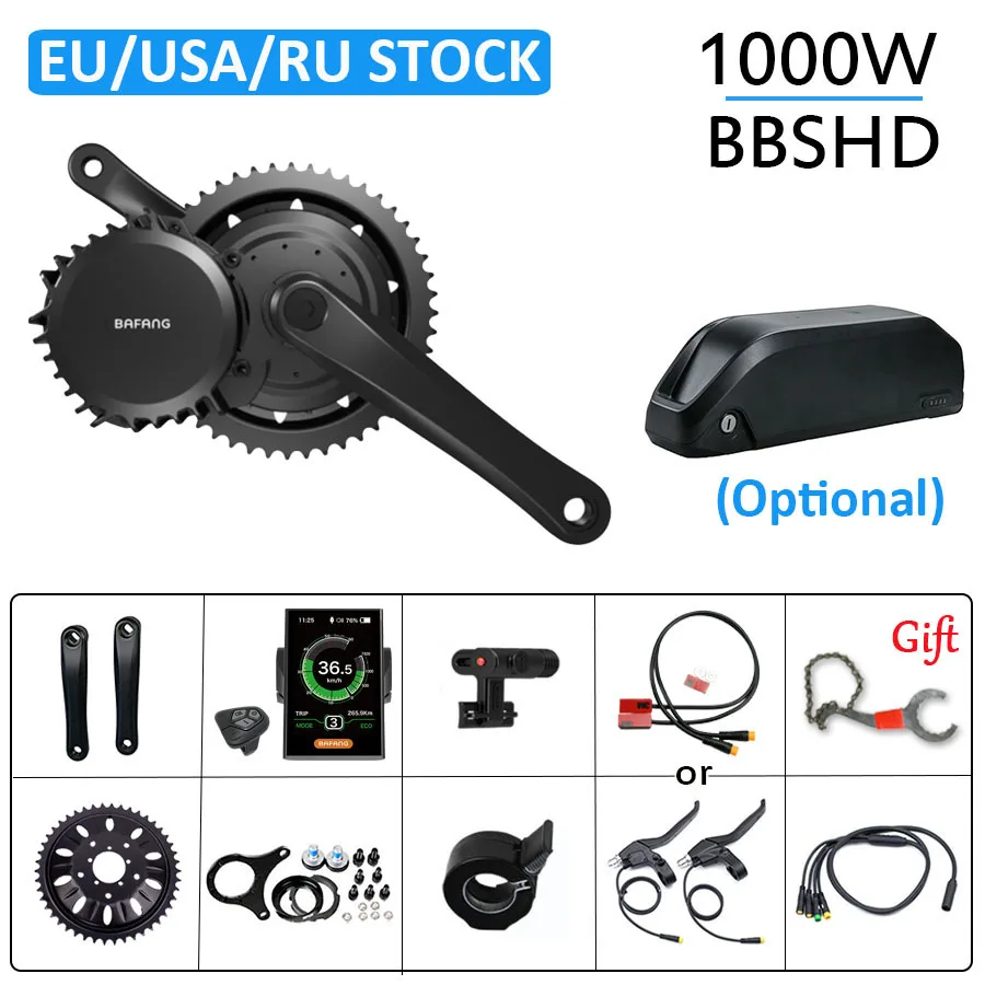 BBSHD новейший двигатель Bafang mid drive комплект 52 в 1000 Вт центральный электрический