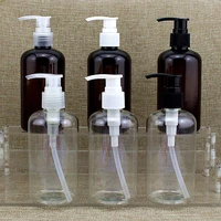 20pcs 250ml empty pet lotion pump bottleamber plastic cosmetic containerempty shampoo sub bottlingessential oil bottle