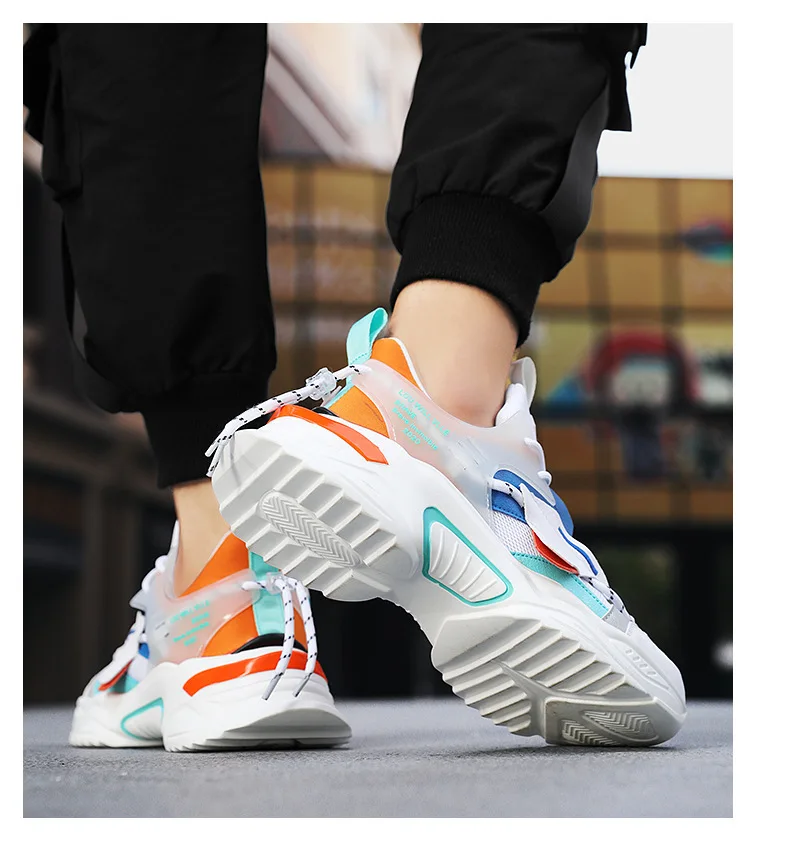 

2021 Summer New Breathable Mesh Men's Casual Shoes Breathable Mesh Trend Colorful Ins Men's Shoes Comfort Lightweight Sneakers