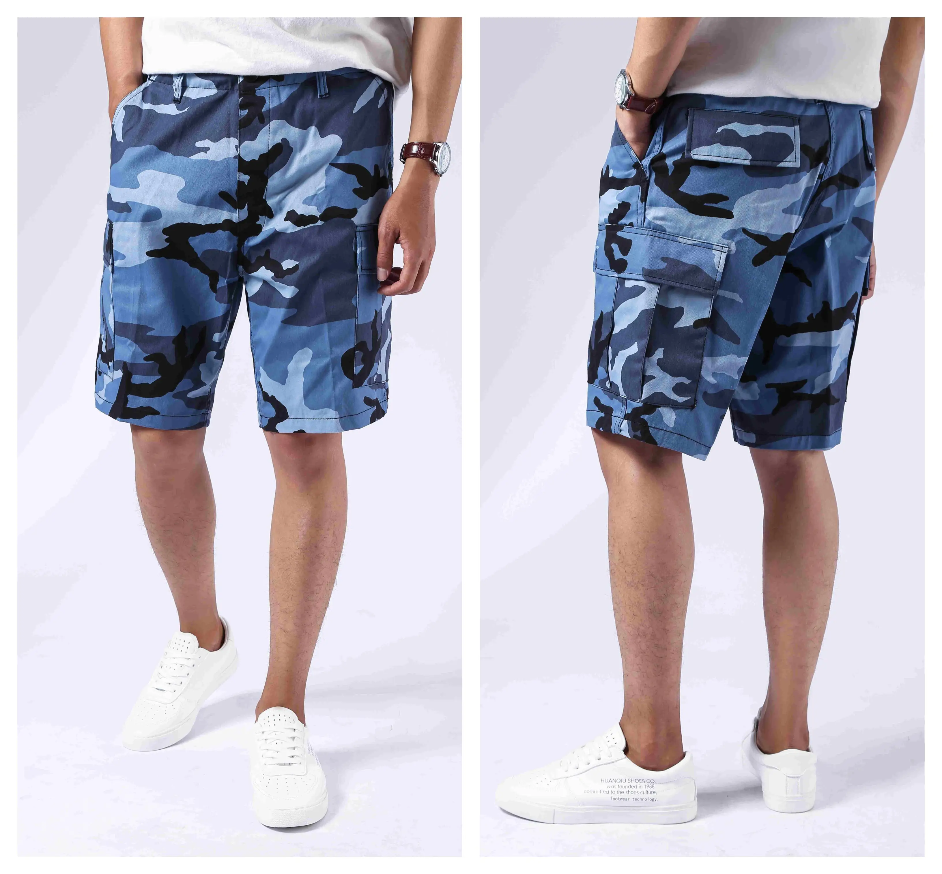 Мужские камуфляжные шорты в армейском стиле повседневные рабочие шорты-карго