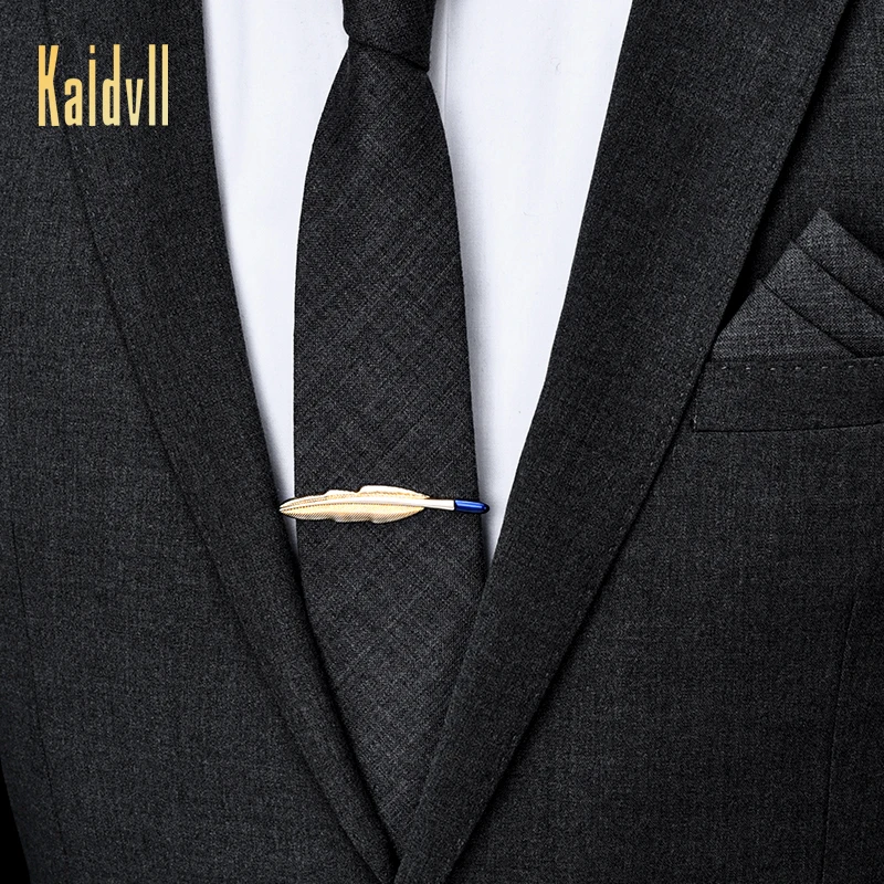 Kaidvll Зажимы для галстука и галстук Бар золотой цвет материал из медного сплава