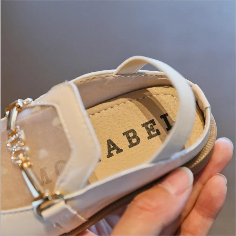 

2021 Love Dot Flat Shoes Girls patent leather Slippers For Toddlers Kids Summer Soft Sole Children's Princess Breathable Sandals