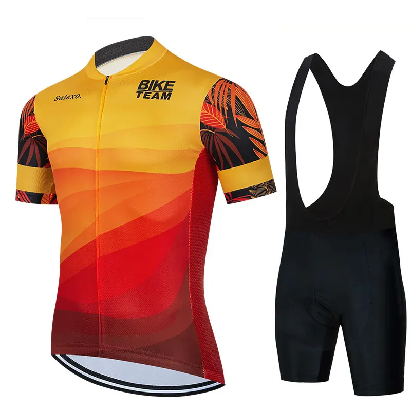 

2021Summer Cycling Clothing Man Comfortable Racing Bicycle Clothes Suit Quick-Dry Mountain Bike Cycling Jersey Set Ropa Ciclismo