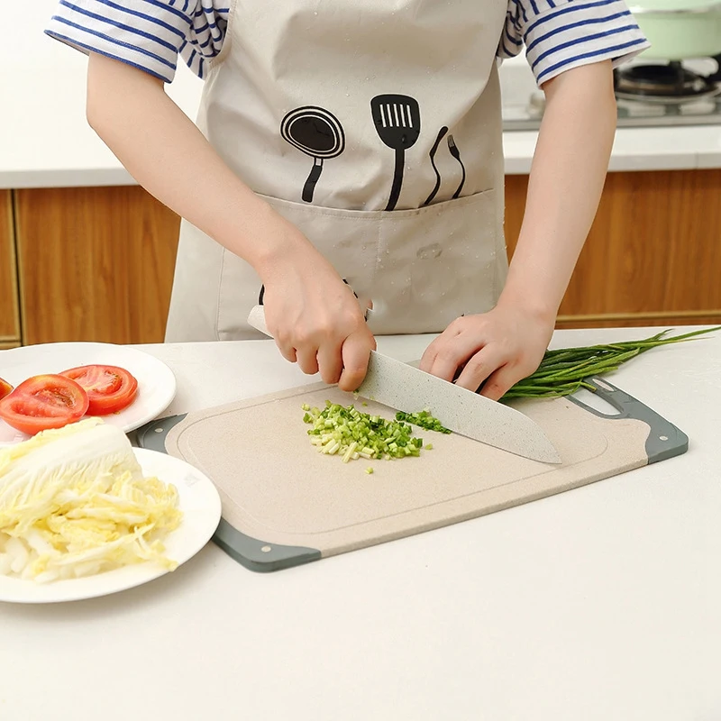 

Wheat Straw for Kitchen Safe Chopping Board Set of 3,Easy Grip Handle