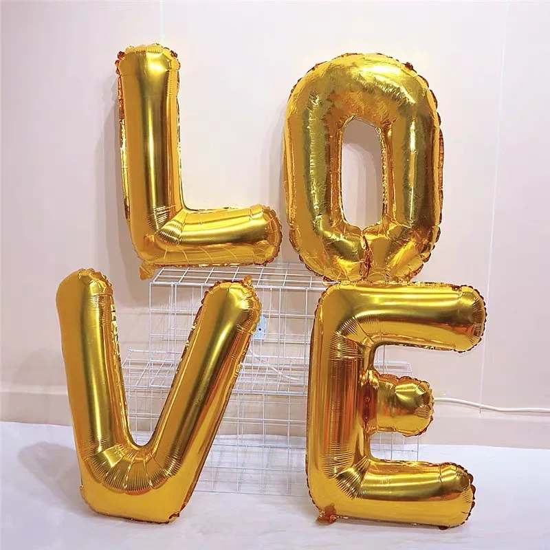 1 Набор 32 дюймов гигантские любовные буквы фольгированные шары юбилей день