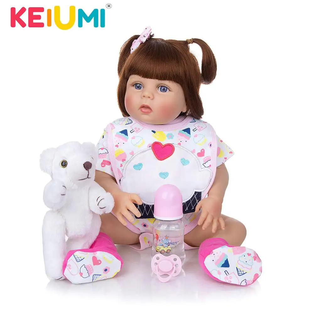 Кукла новорожденная силиконовая полноразмерная младенец 57 см 23 дюйма подарок на