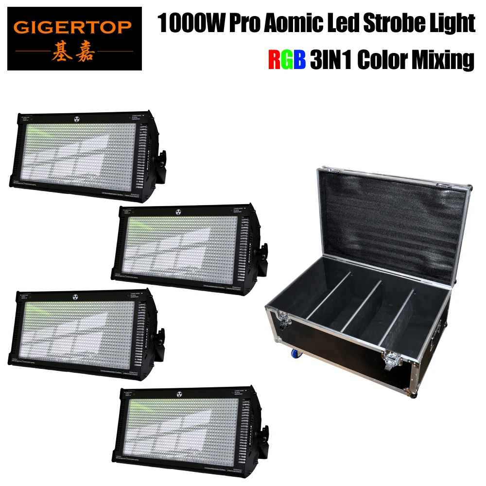 Бесплатная доставка сцсветильник стробоскоп с 4 светодиодами RGB 1000 Вт