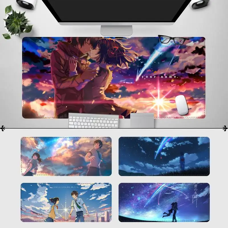 Elegant Animation Movie Your Name Gaming Mouse Pad Gaming MousePad Large Big Mouse Mat Desktop Mat Mice Computer Mouse pad new arrival slim elegant anti slip aluminum alloy computer gaming mouse pad mat mousepad